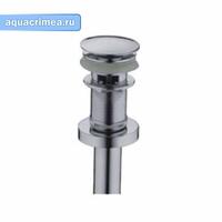 Выпуск для сифона click-clack цельномет. пробка 62мм с переливом F65-2 (хром)