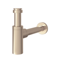 Сифон латунный, рег высоты 100мм, отвод 300мм, Gold