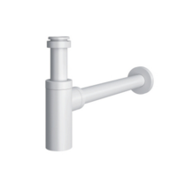 Сифон латунный, 1-1/4", рег высоты 120мм, отвод 300мм, White