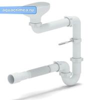 Сифон 1 1/2*40 Ani прям. смещен. с гофрой 40*40/50 DR5015 с разрывом струи АНИ пласт