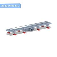 Трап TL1185G линейный пласт. 850*62 вып.40мм, стальн. нерж решетка глянец "Штиль"