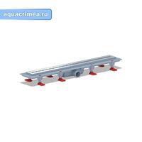 Трап TLQ1355G линейный пласт. СУХОЙ 550*62 вып.40мм, стальн. нерж решетка глянец "Бриз" АНИ пласт