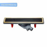 Трап линейный Pestan Confluo Premium Gold Black Glass Line 750мм (202376)