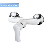 Смеситель для душа настенный, OLIMP, хром/белый, однорычажный, d-35 латунь