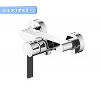 Смеситель для душа настенный, PERS, хром/чёрный, однорычажный, d-35 латунь