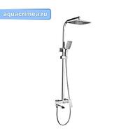Душ/система хром  G2407-8  белый  (смес с гусаком, верхний душ, ручн. лейка)  GAPPO