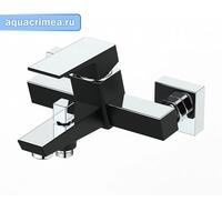 Смеситель для ванны настенный, GRANO, хром/черный, однорычажный, d-35 дайвотер штоковый