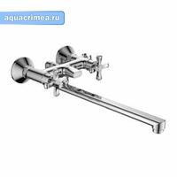 Смеситель Piccadilly для ванны с 2-мя рукоятками, длинный поворот. излив 11535 латунь Golden Fox