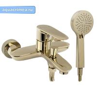 Смеситель в ванную  шаровый, короткий излив, под ЗОЛОТО