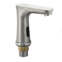 Смеситель сенсорный на раковину,МАГНУС - с регулировкой температуры воды, круглый корпус из нержаве