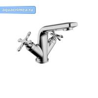 Смеситель для умывальника набортный, PLATO, хром, двухручковый,    1/2" керамика, латунь,