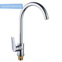 Смеситель для кухни, высокий излив, 35мм, гайка, латунь,BOOUB8289-28J