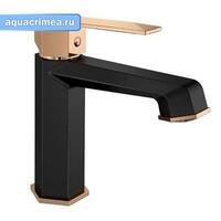 Смеситель Hyde д/умывальника шар. черный с золотом латунь