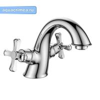 Смеситель Piccadilly д/умывальника с 2-мя рукоятками, 11510 латунь Golden Fox