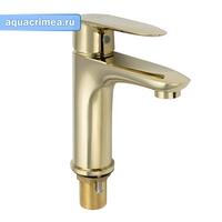 Смеситель на раковину, под ЗОЛОТО, шаровый