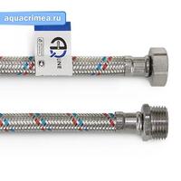 Подводка гибкая для воды ГГ 180см , латунная гайка (AQUALINE 100/10 ГТД)