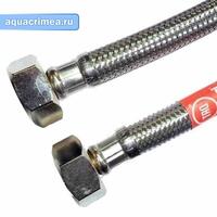 Гибкая подводка в стальной оплетке 0,8м, повышенной проходимости DN13 1/2"-1/2", Г/Г