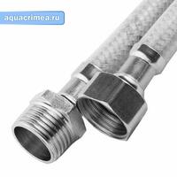 Гибкая подводка в полимерной оплетке 0,5м, повышенной проходимости DN13 1/2"-1/2", Г/Ш