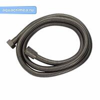 Шланг душевой 1/2"  1,5 ГРАФИТ  металический .рифленный GF mark -