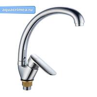 Смеситель для кухни, высокий излив, 35мм, гайка, латунь,BOOUB8274-10F