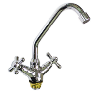 Смеситель для кухни высокий излив,кр.букса резина латунь STEMIX