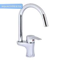 Смеситель для кухни набортный, светодиодный FORM, однорычажный, d-40 латунь,