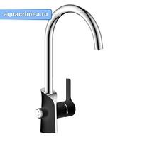 Смеситель для кухни набортный, под питьевую воду black, однорычажный, d-40 латунь