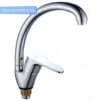 Смеситель для кухни, высокий излив, 40мм, гайка, латунь,BOOUB8282-10F