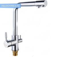 Смеситель для кухни, с фильтром, высок. излив, 35мм, гайка,BOOUB91401