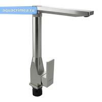 Смеситель кухонный боковой  Г-образный излив, под нержавейку, из алюминия,  шаровый