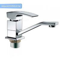 Смеситель д/кухни хром  G4507 (ф35, длинный гусак 15 см., на гайке)  GAPPO