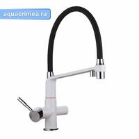 Смеситель д/кухни с фильтром G4398-9 белый GAPPO