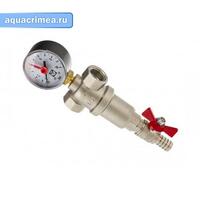 Фильтр механической очистки промывной с манометром 1/2" (VT.389.N.04)