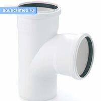 Тройник кан. HTEA 50/50/87* цв.белый