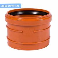 Муфта насадная ПВХ для наруж. канализации KGAM 110 мм, Ger