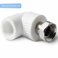 Колено с накидной гайкой 20 х 3/4" (80/20) (Valfex) БЕЛОЕ