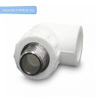 Колено с НР 20 1/2" (125/25) (Valfex) БЕЛОЕ