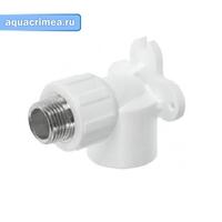 Колено настенное с НР 20 1/2" (80/20) (Valfex) БЕЛОЕ