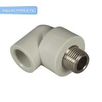 Колено с НР 25 1/2" (90/15) (Valfex) СЕРЫЙ