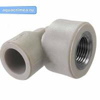 Колено ВР 20 x 1/2" СЕРОЕ PPR