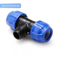 Тройник с НР 25х1/2"х25 пнд