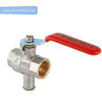 Кран шаровый со штуцером 1/2" для подкл. датчика темп. (VT.247.N.04)