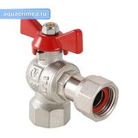 Кран шаровый с НГ угловой ВВ 1/2 бабочка с уплотн. (VT.266.N.0404)