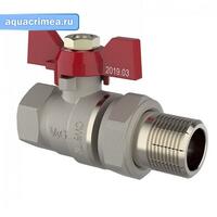 Кран шаровый с американкой с полусгоном ВН 1 1/4 бабочка