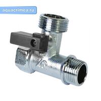 Кран шаровый трехпроходной ВНН 1/2х3/4х1/2 ручка AQUALINK
