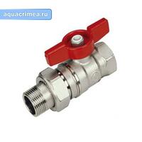 Кран с американкой прямой 1" бабочка полнопроходной (R859X027)