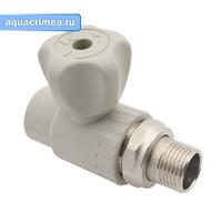 Кран шаровый для радиатора прямой 25х3/4 (50/10) (Valfex) СЕРЫЙ