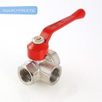 Кран шаровой трехходовой тип "Т" 1/2"  (VT.361.N)