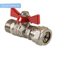 Кран шаровой с обжимным соединением Н.Р. 16х1/2"мм (VT.341.N.1604)