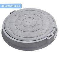 Люк полимерний  до 3 т серый круглый